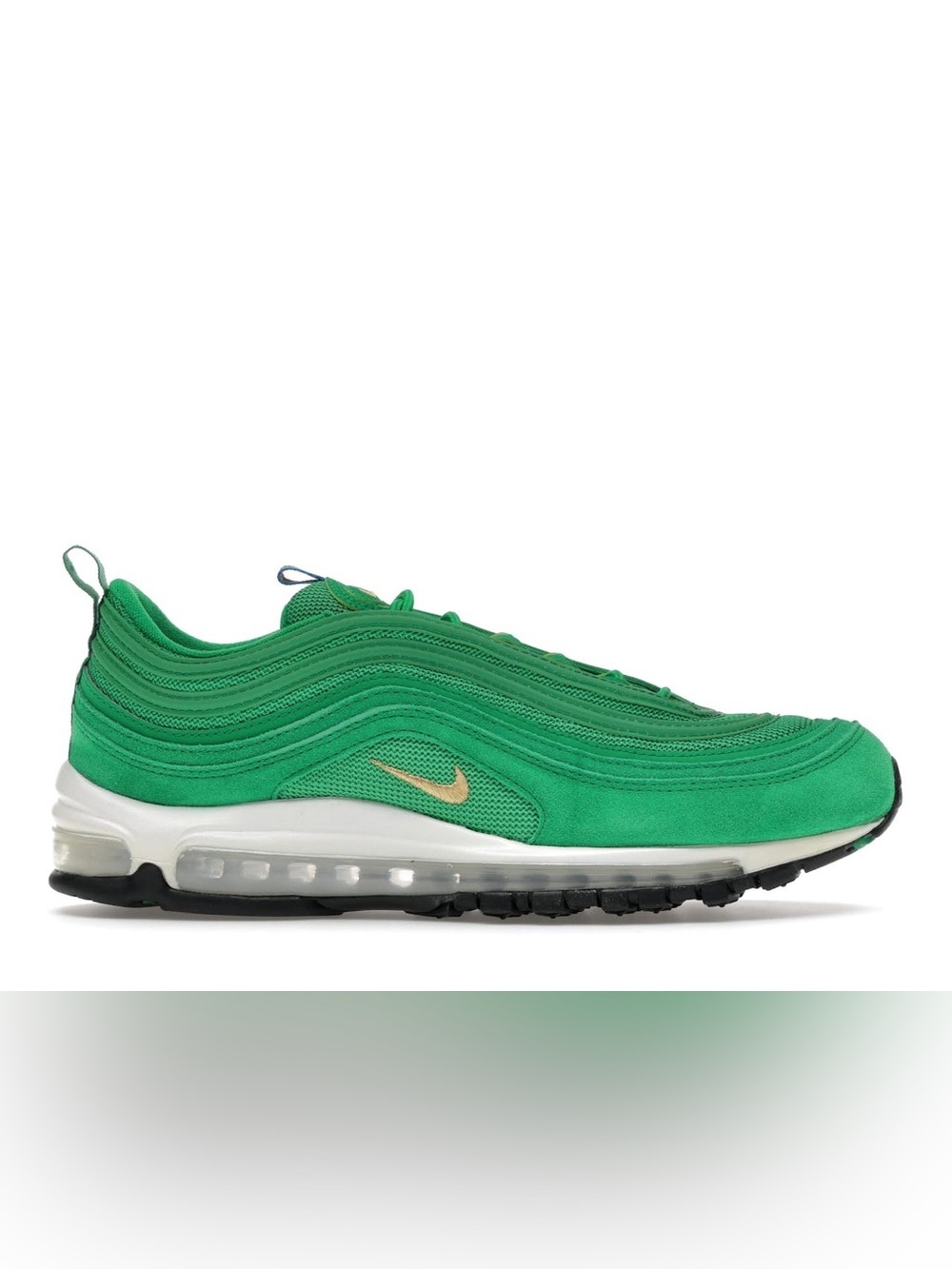 Sz 8 Nike Air Max 97 QS Lucky Green Metallic Gold Olympic Rings Suede CI3708-300